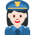 👮🏻‍♀️ woman police officer: light skin tone display on Twitter